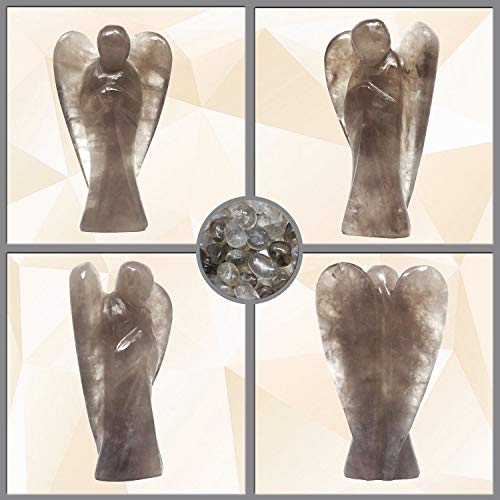 Nelson Creations 2 Inch Smoky Quartz Guardian Angel Figurine - color: Smoky Quartz