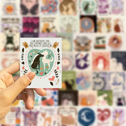 50PCS Motivational Stickers, Vintage Inspirational Stickers - style: Weird