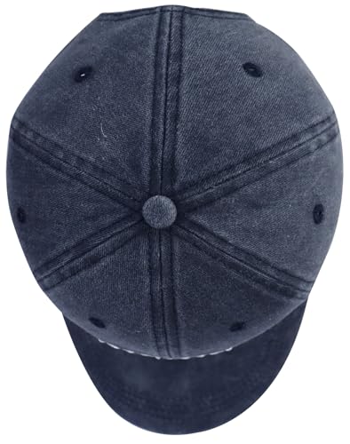 Cross Jesus Hats for Men Women, Adjustable Cotton Embroidered Christian Redeemed Baseball Cap - color: Navy