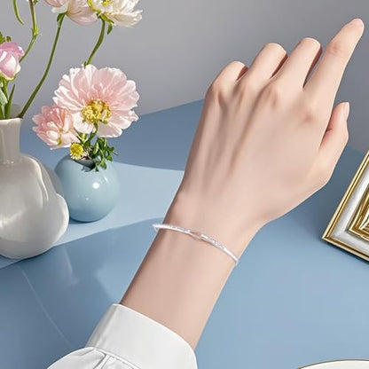 Sterling Silver Engraved Inspirational Adjustable Infinity Bracelet Graduation Gift for Mother Sister Best Friend Jewelry for Women - style: I am enough
