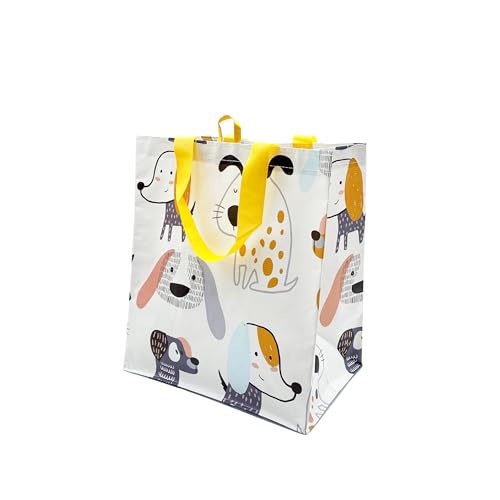 Earthwise Reusable Shopping Bags Extremely Durable Multi Use Large Stylish Fun Foldable Water-Resistant Totes Design - Friends (Pack of 6)