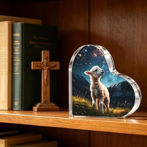 Christian Gifts for Women, Lamb of God Plaque Religious Gift for Baptism - color: Jesus Gift B