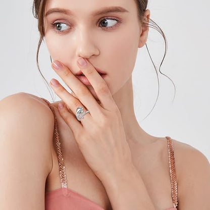 YFN Sport Ring Sterling Silver Cross Adustable Ring Never Give Up Jewelry Gifts for Women - color: Tennis