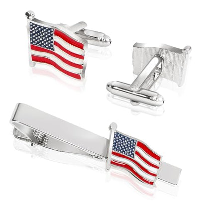 Tie Clips for Men, Mens Tie Clip Silver, Mens Tie Bars, Clip on Tie for Men - color: Silver Tie Clip Set 2
