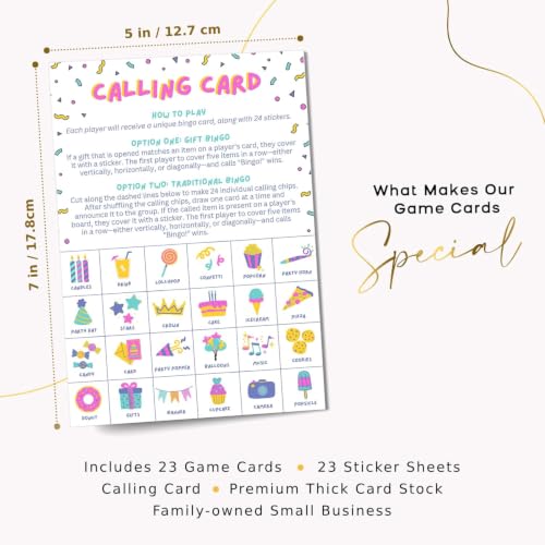 Markt Birthday Bingo Game for Kids Birthday Party Games, Kids Party Games Supplies - 23 Players - Blue - color: Birthday Bingo – Blue