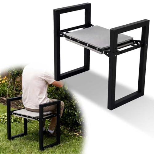 LLARGUEST Garden Kneeler and Seat,Heavy Duty Foldable Kneeling Chair with Handle,Comfortable Wide 12" Garden Kneeling Pad, Gardening Gifts for Seniors Outdoor Planting, Camping, Fishing