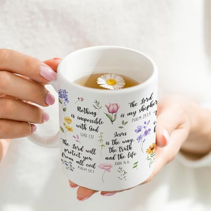 Christian Gifts for Women, Christian Coffee Mugs for Women with Bible Verse, Religious Coffee Mugs, Biblical Inspirational Mug for Friends in Faith, Mom, Grandma, Sister - color: Christian 01