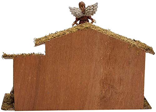 Kurt Adler 12-Piece Nativity Set with Wooden Stable