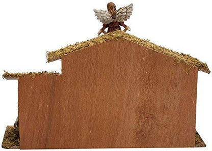 Kurt Adler 12-Piece Nativity Set with Wooden Stable
