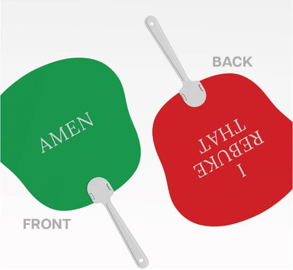 Christian Card Game Family Pack- 1 Game and 4 Amen & I Rebuke that Fans - Faith Conversation Game for Family Night, Church Groups, Young Adults Ministry & Icebreakers