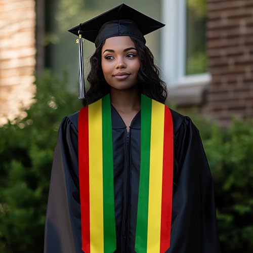 Graduation Satin Sash Scarf 72" Stole - color: Mali Flag