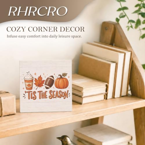 Fall Autumn Decor Wooden Box Sign, Tis the Season - color: Fall-1