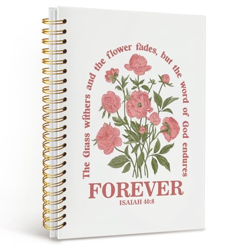 Floral Christian Notebook Journal,Christian Gifts for Women - color: Isaiah 40:8