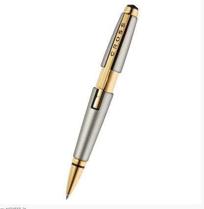 Cross Edge Rollerball Pen, Includes Luxury Gift Box (Titanium and Gold)