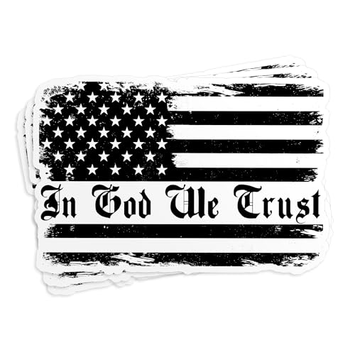 (3Pcs - 2") in God We Trust Sticker, American USA Flag Christian Faith, in God We Trust Decal Waterproof Die-Cut Vinyl Sticker for Laptop, Water Bottle, Hard Hat Gift for Him Men Father 2 Inches - size: 2 Inches