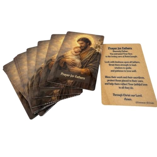 St Joseph Prayer for Fathers Laminated Holy Cards USA Made 10 Pack