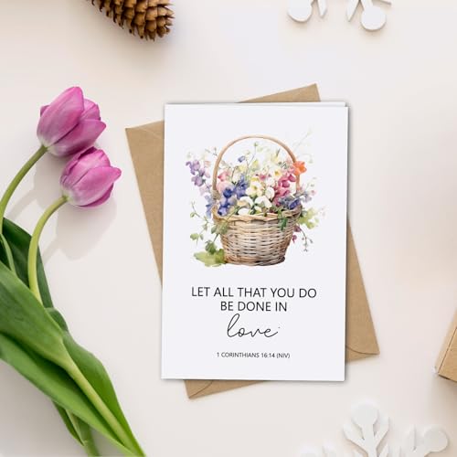 50 Pack Religious Thinking of You Cards with Envelopes & Stickers - color: Green, purple, pink, red
