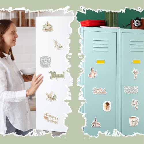 Prayer Board Supplies Stickers - 50 Pcs Aesthetic Bookish Decals - color: Soft Color
