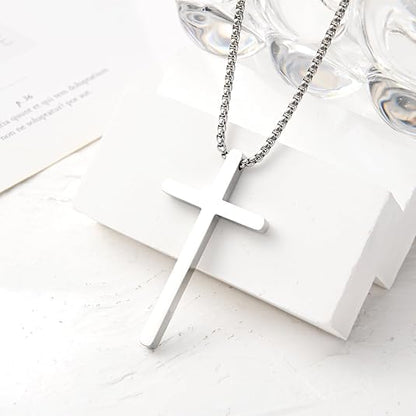 American Flag Cross Pendant Necklace, Silver-Tone, Stars and Stripes, Patriotic Religious Jewelry,for a gift box - color: gold +silver+black1