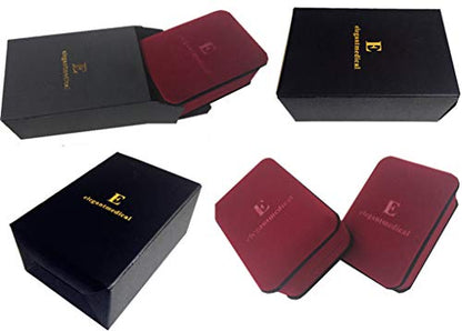 elegantmedical handmade Gold Ladder to Heaven Garnet Beads Catholic Rosary crucifix Necklace box - color: gold