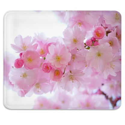 Pink Sakura Cherry Blossoms Design, Spring Floral Nature Flowers Desk Mat - color: Color_DE0013XX