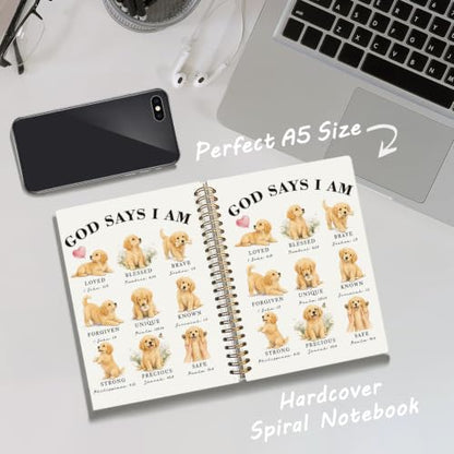 Golden Retriever Gifts Christian Notebook Bible Journal for Women - color: Golden Retriever -(A5)