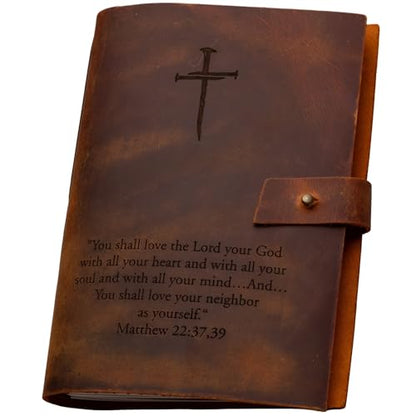 Personalized Leather Prayer Journal – Christian Bible Study & Scripture