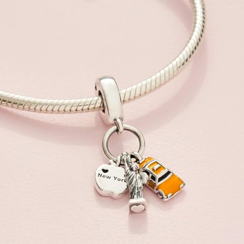 Sport Religious Charm 925 Sterling Silver Pendant,Jewelry Beads Gifts for Women Bracelet&Necklace - color: Statue of Liberty