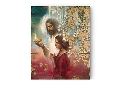 Guiding Light by Annie Henrie Nader, Picture of Jesus, Unframed, 8x10 Print - size: 12"L x 9.5"W