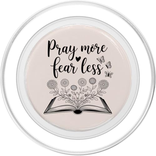 Christian Pray More Fear Less PopSockets PopGrip for MagSafe - style: Magnetic PopGrip
