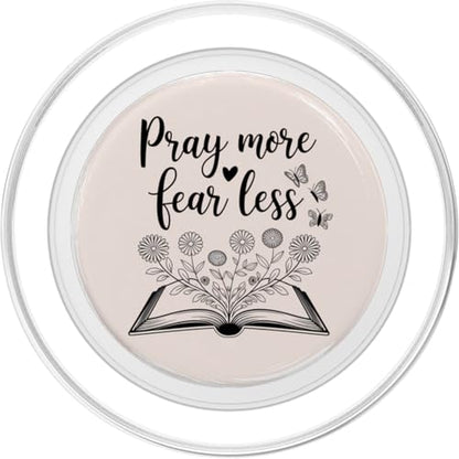 Christian Pray More Fear Less PopSockets PopGrip for MagSafe - style: Magnetic PopGrip