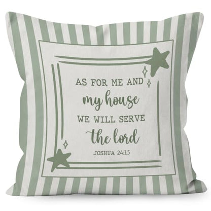 Christian Bible Verse Decorative Throw Pillow Cover 18x18 Inch