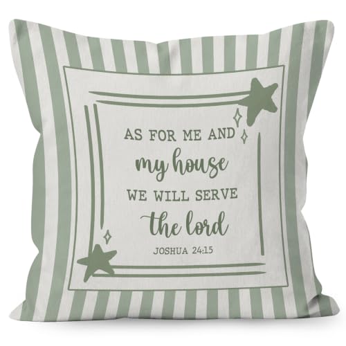 Christian Bible Verse Decorative Throw Pillow Cover 18x18 Inch