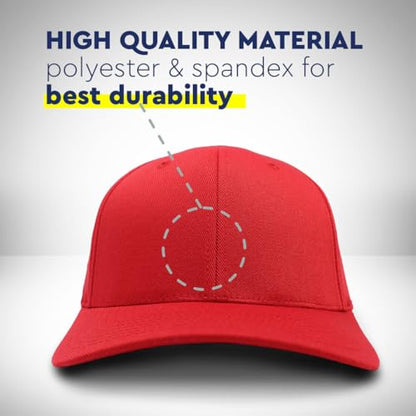 Custom Flexfit Cap for Men & Women Embroidered Man of Faith God Jesus Christian Flexfit Hats Baseball Caps - color: Dark Navy Personalized Text Here, size: Small-Medium