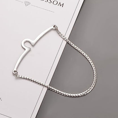 2Pcs Tie Chain for Men Classic with Double Single Gold Silver Elegant Chain Tie Cilp - color: silver single chain (two)