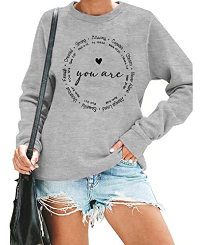 Way maker Miracle Worker Sweatshirt Women Graphic Sarcastic Christian Religious Workout Pullover Tops - color: Style2-grey, size: Small