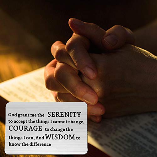 TGBJE Inspirational Wallet Card Inspirational Christian Bible Verse Gift Religious Gift Serenity Prayer Gift God Grant Me The Serenity to Accept The Things Gift - color: SERENITY Wallet Card