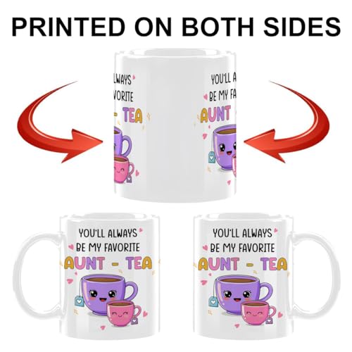 Aunt Auntie Gifts for Women, You’ll Always Be My Favorite Aunt-tea Mug - color: Aunt-Tea