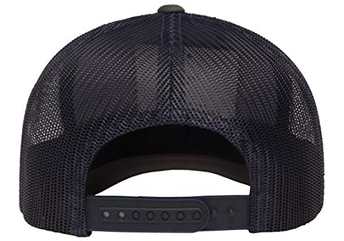 Yupoong Yp Classics Retro Trucker Cap - color: Charcoal/Navy, size: One Size, style: Single