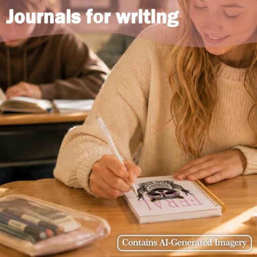 Glam Raccoon Feral Notebook Journal for Women Teen Girls Gifts - color: Raccoon Glam