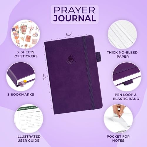 Clever Fox Prayer Journal with Prompts, Bible, Women, Teen, A5 Purple - color: Purple, size: A5 (5.8'' x 8.3'')
