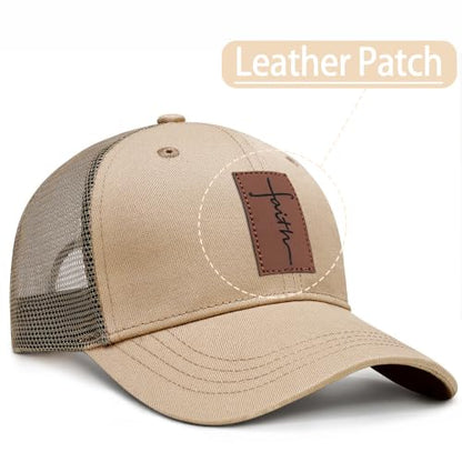 Christian Hats for Men Women Religious Gifts - color: Faith- Khaki