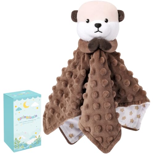 Loveys for Babies, Brown Prayer Otter Baby Security Blanket - color: Brown Otter