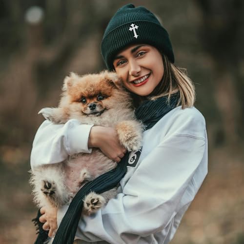 Beanies for Men & Women - Knit Beanie, Warm & Soft Beanie hat, Daily Knit Hat - color: Cross