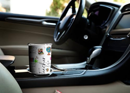 Fancyfams 20oz Teacher Life Tumbler with Lid - color: Teacher Life