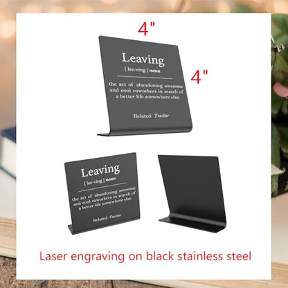Funny Going Away Desk Decor for Coworker, Goodbye Gift for Boss Employee - style: Leaving