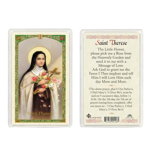 San Francis Imports St. Theresa Little Flower Laminated Holy Prayer Card