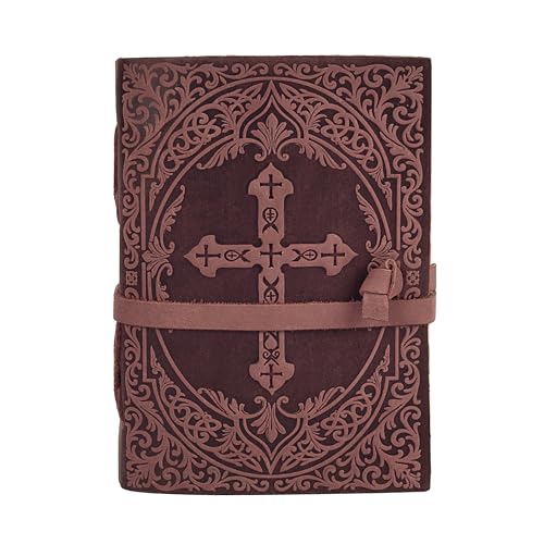 LEATHER VILLAGE Scripture Journal Cross Embossed, Fuchsia 10x7. - color: Fuchsia, size: 10 inches X 7 inches