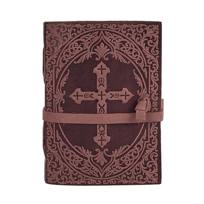 LEATHER VILLAGE Scripture Journal Cross Embossed, Fuchsia 10x7. - color: Fuchsia, size: 10 inches X 7 inches
