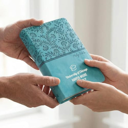 Personalized KJV Bible, Custom Name, School Name, Class of 2026 Design, King James Version, Red Letter, Deluxe Gift Edition, High School or Collage Graduate, Graduation Gift, Turquoise - color: Kjv Turquoise Deluxe, size: King James Version